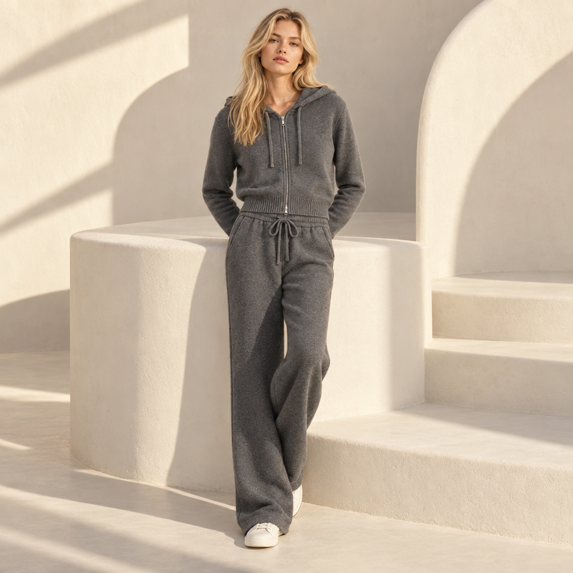 Roan Knit Hoodie Set