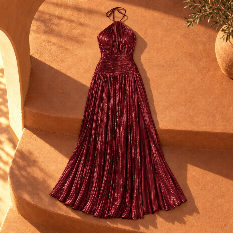 Ariel Maxi Dress — Burgundy