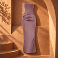 Lara Corset Maxi Dress — TAUPE