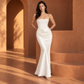 Lara Corset Maxi Dress — WHITE