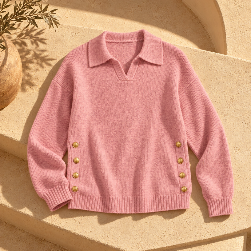 Ashley Knit Sweater — Pink
