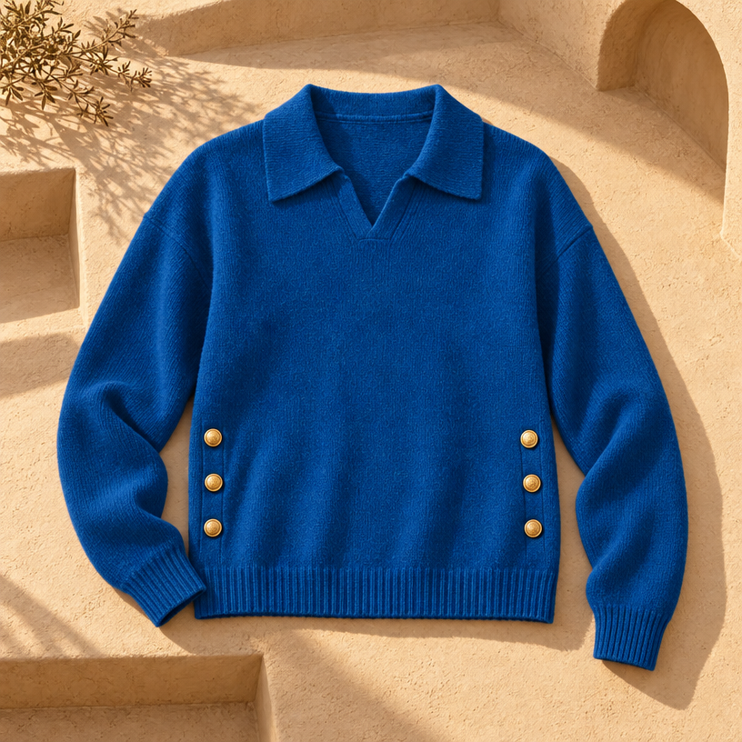 Ashley Knit Sweater — Blue