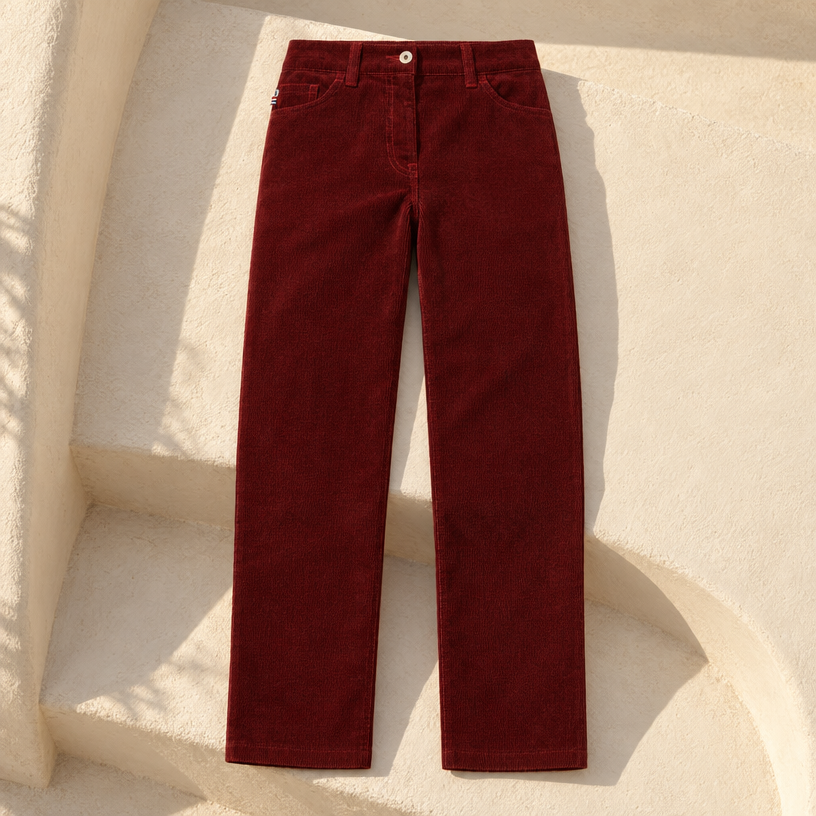 Sarah Corduroy Pants — Red