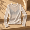 Sharon Sheer Top — White