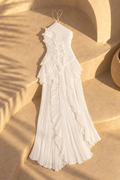 Vivienne Ruffle Maxi Dress — White