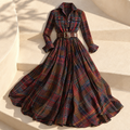 Ayleen Belted Button-Up Shirt Dress — Dark Brown