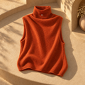 Jady Sleeveless Turtleneck Sweater — caramel
