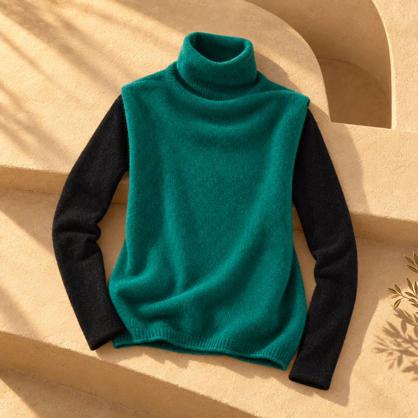 Jady Sleeveless Turtleneck Sweater — green