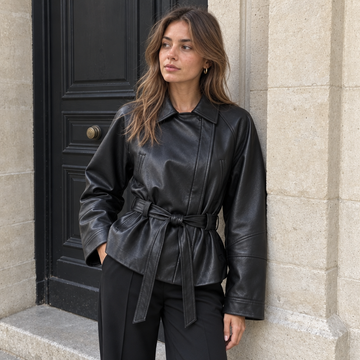 Valeria Leather Jacket — Black