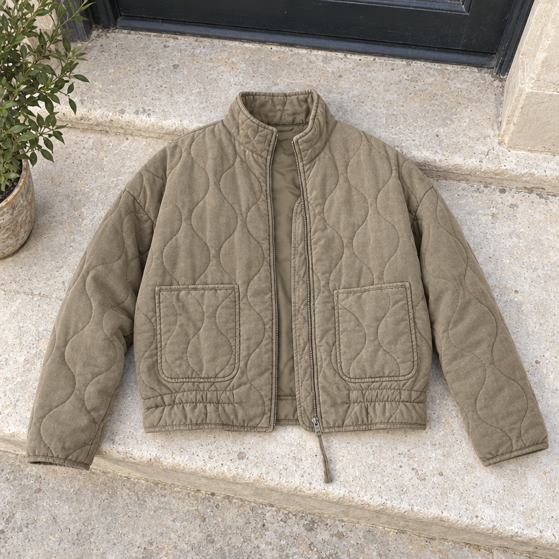 Maisy Quilted Jacket — army green