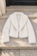 Isabelle Faux Fur Jacket — White