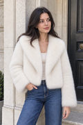 Isabelle Faux Fur Jacket — White