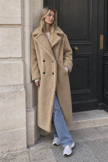 Anne Teddy Coat — Oat