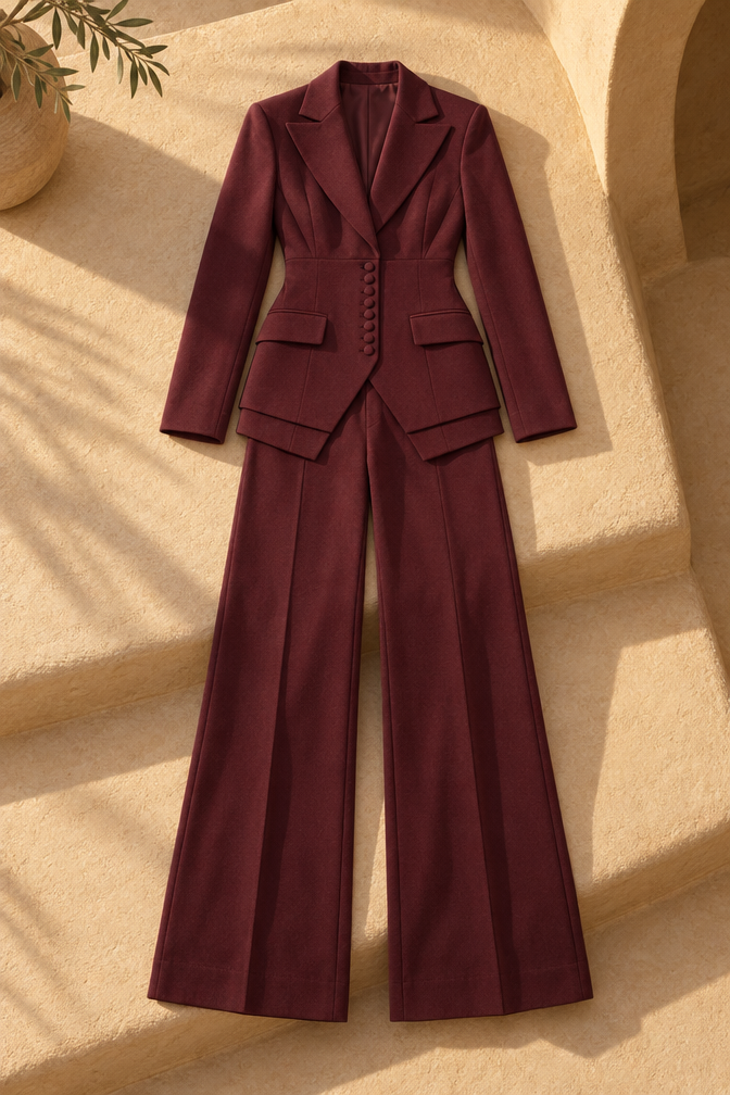 Hannah Suit — Burgundy