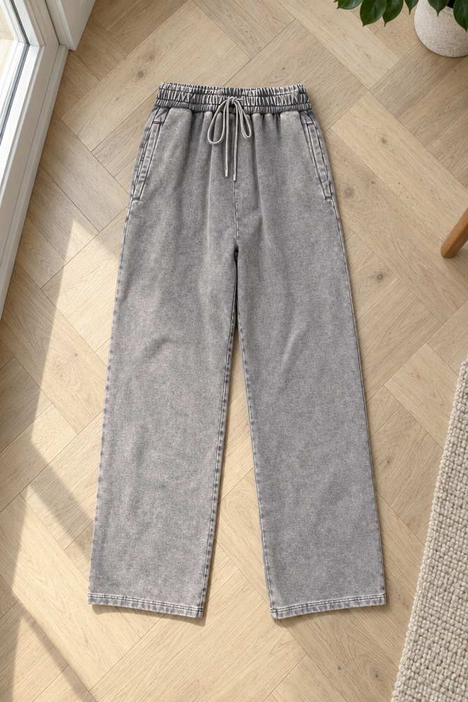 Snow Baggy Sweatpants — Light Gray