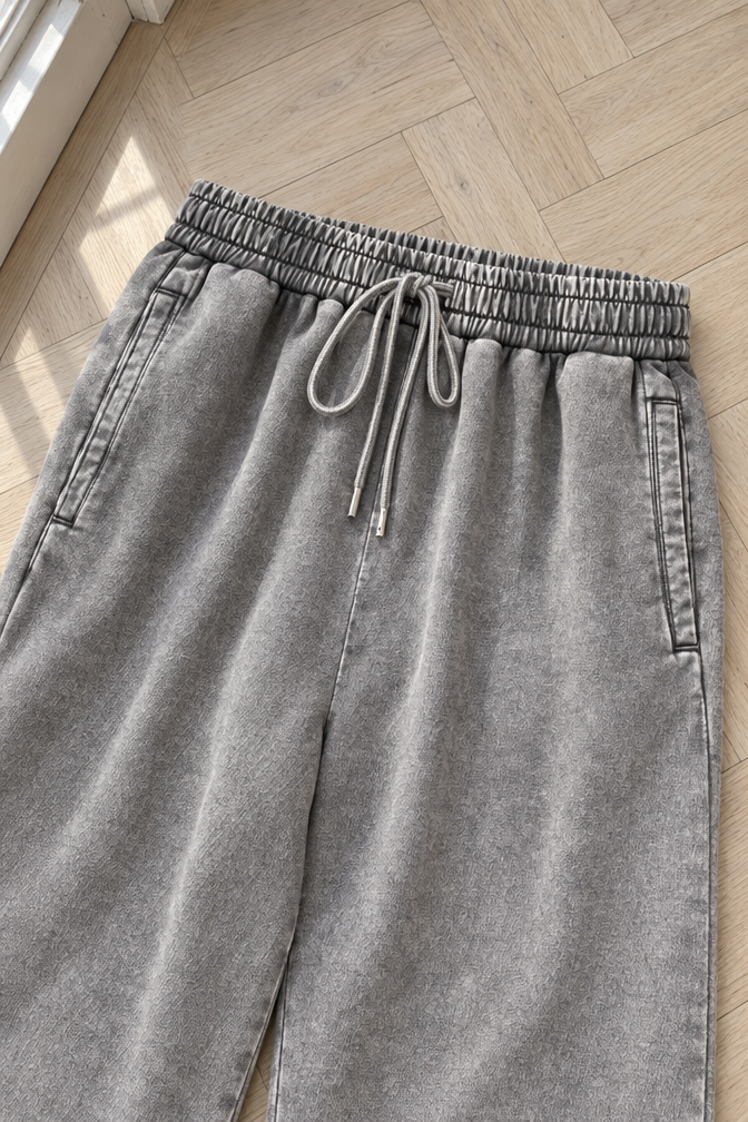 Snow Baggy Sweatpants — Light Gray