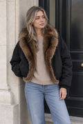 Millie Fur Collar Bomber Jacket