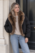 Millie Fur Collar Bomber Jacket