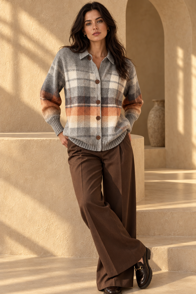Jaimie Check Cardigan