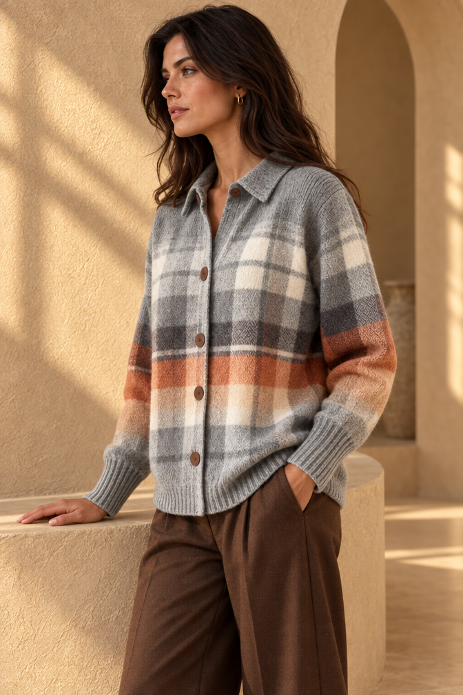 Jaimie Check Cardigan