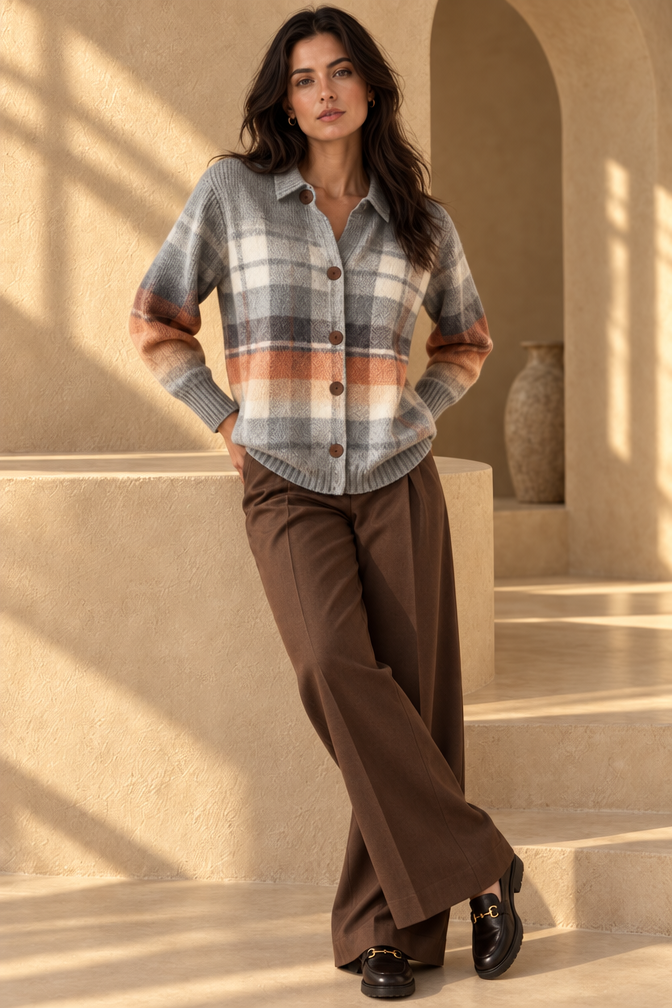 Jaimie Check Cardigan
