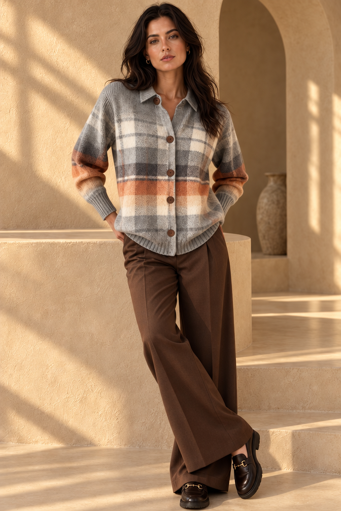 Jaimie Check Cardigan