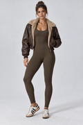 Lexy Pilates Jumpsuit — Dark brown