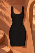 Laila Bandeau Mini Dress — Black