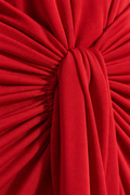 Arianna High-Neck Maxi Dress — Red