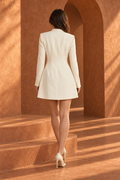 Hadid A-Line Button Mini Dress