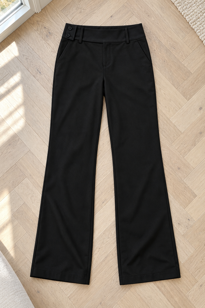 Jade Low Waist Pantalon — Black