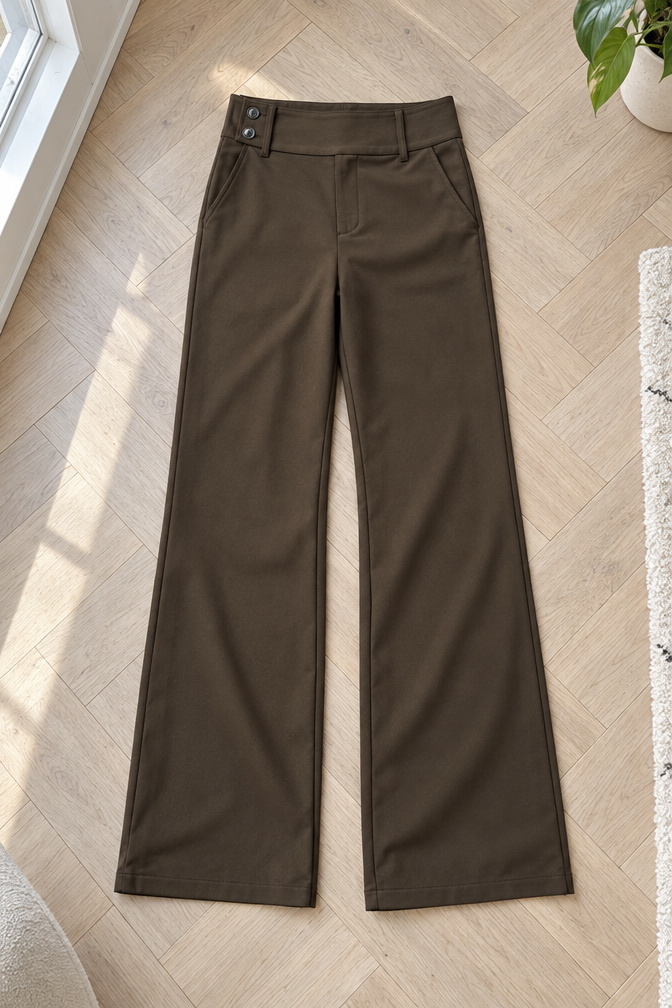 Jade Low Waist Pantalon — Brown