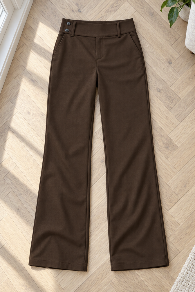 Jade Low Waist Pantalon — Caramel