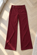 Jade Low Waist Pantalon — Red