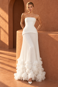 Adeline Petal Maxi Dress — White