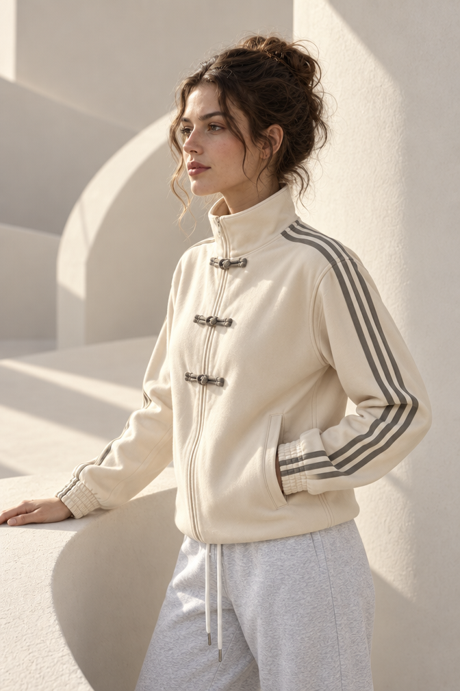 Aurora Track Jacket — Milky white