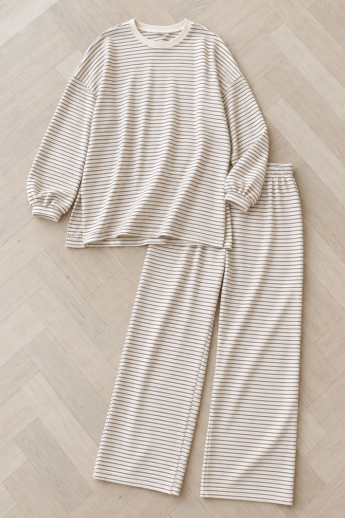 Callista Striped Set — Apricot