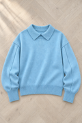 Carolina Collared Sweater — Blue