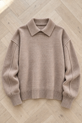Carolina Collared Sweater — Camel