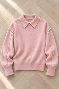 Carolina Collared Sweater — Pink