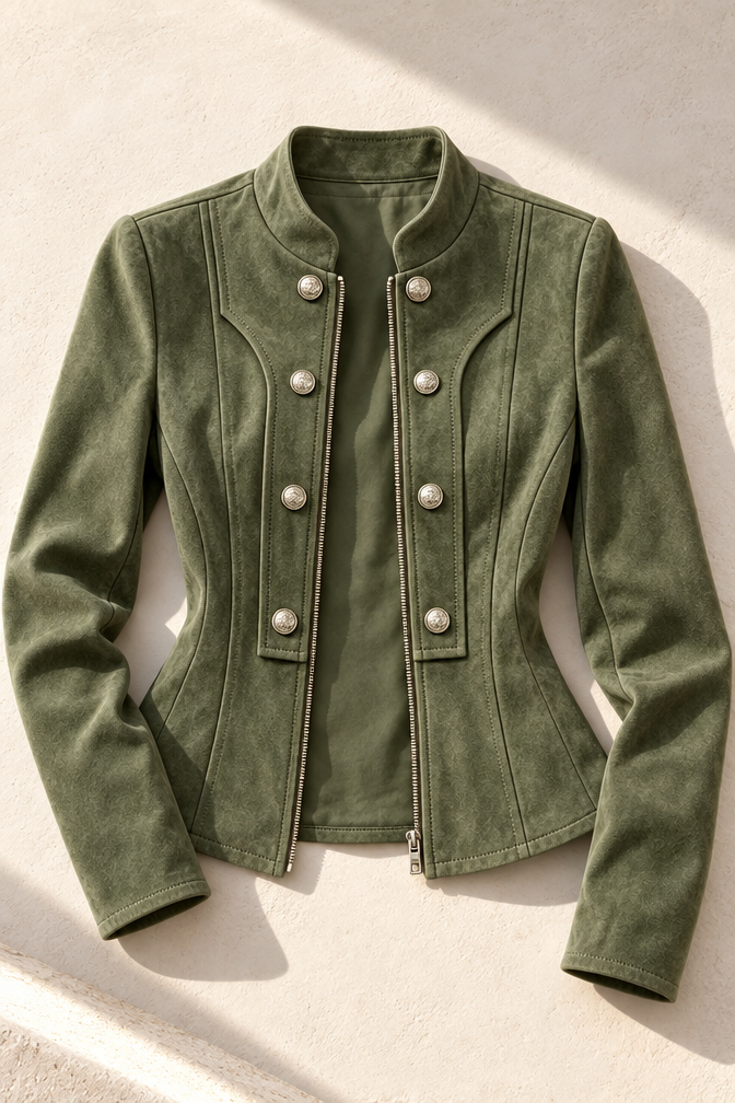 Cecilia Tailored Jacket — Dark Green