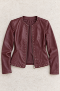 Cosima Leather Jacket — Red