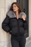 Dahlia Puffer Jacket — Black