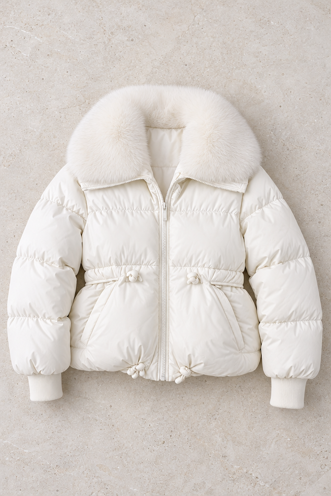 Dahlia Puffer Jacket — White