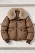 Dahlia Puffer Jacket — Brown