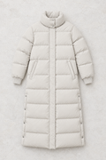 Donatella Long Puffer Coat — Cream