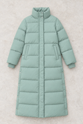 Donatella Long Puffer Coat — Green