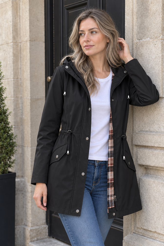 Elena Raincoat — Black