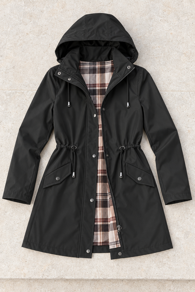 Elena Raincoat — Black