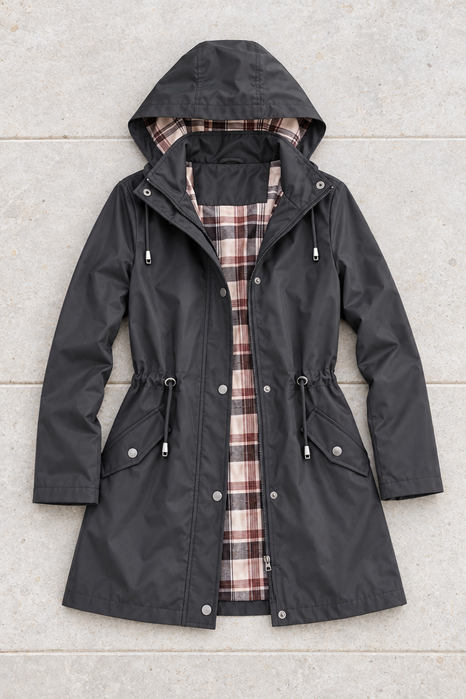 Elena Raincoat — Dark Grey